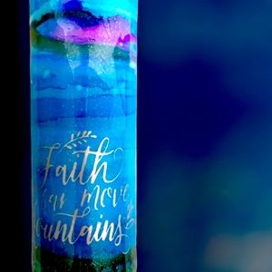 Faith can move mountains hand painted